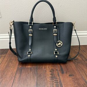 Michael Kors Black Tote with Gold Accents